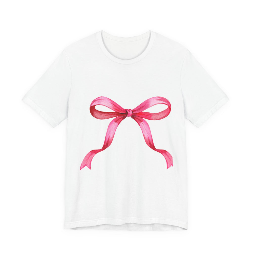 Pink Ribbon Unisex Short Sleeve Tee, Gift for Her, Casual Wear, Breast Cancer Awareness, Stylish Comfort