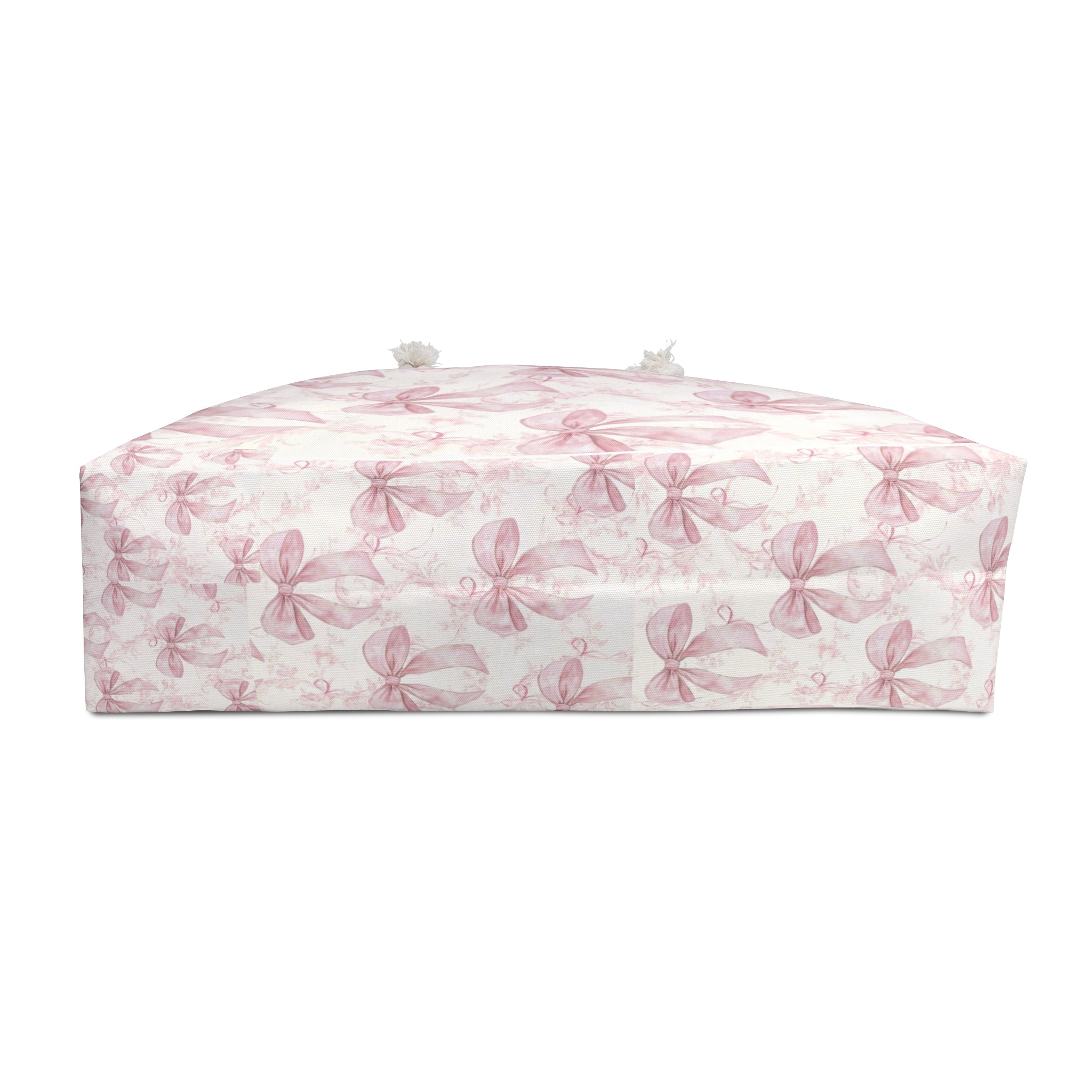 Chic Pink Ribbon Weekender Bag, Stylish Tote for Travel, Durable Overnight Bag, Perfect Gift for Her, Floral Storage Bag